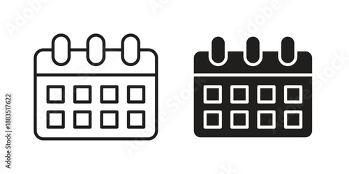 Calendar icon suitable symbol. Simple stock illustration stock