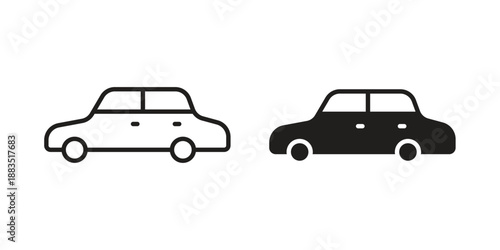 Car icon suitable symbol. Simple stock illustration stock