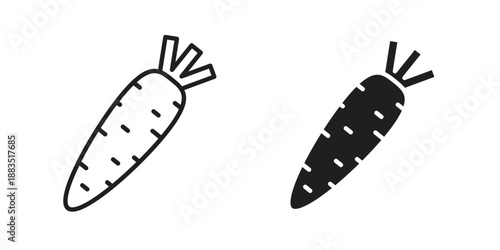 Carrot icon suitable symbol. Simple stock illustration stock