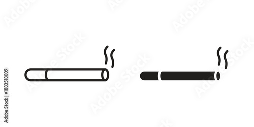 Cigarette icon suitable symbol. Simple stock illustration stock