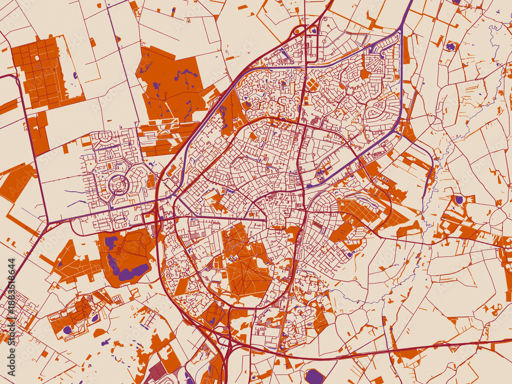 Obraz premium City map background — Assen, Netherlands