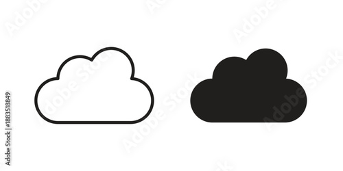 Cloud icon suitable symbol. Simple stock illustration stock