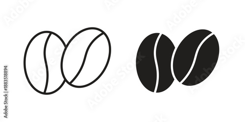 Coffee Bean icon suitable symbol. Simple stock illustration stock