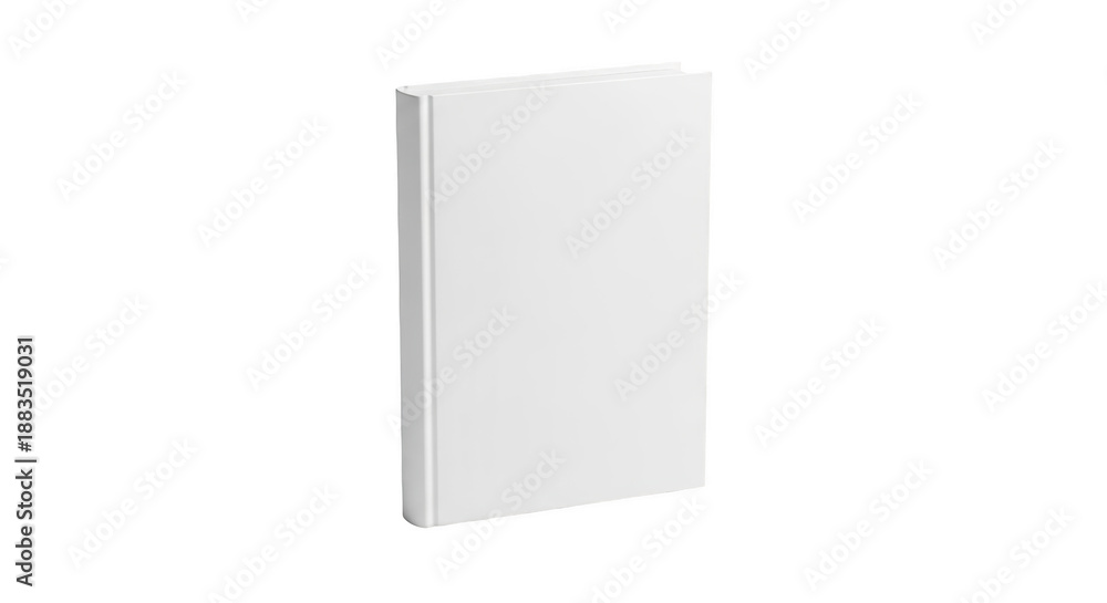 Fototapeta premium Clean white book isolated display mockup for product presentation isolated on transparent background