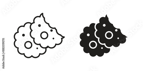 Cookie icon suitable symbol. Simple stock illustration stock