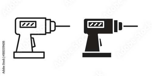 Drill icon suitable symbol. Simple stock illustration stock