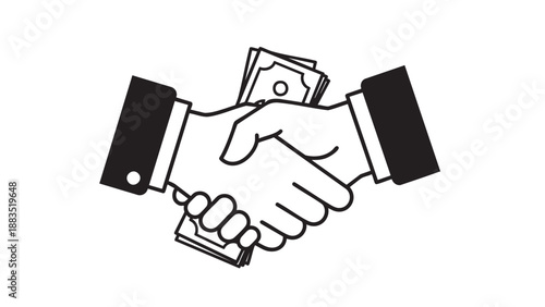 Hand holding open wallet with banknotes and credit cards visible