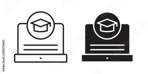 E-learning icon suitable symbol. Simple stock illustration stock