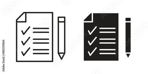 Exam icon suitable symbol. Simple stock illustration stock