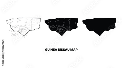 Guinea bissau map vector illustration