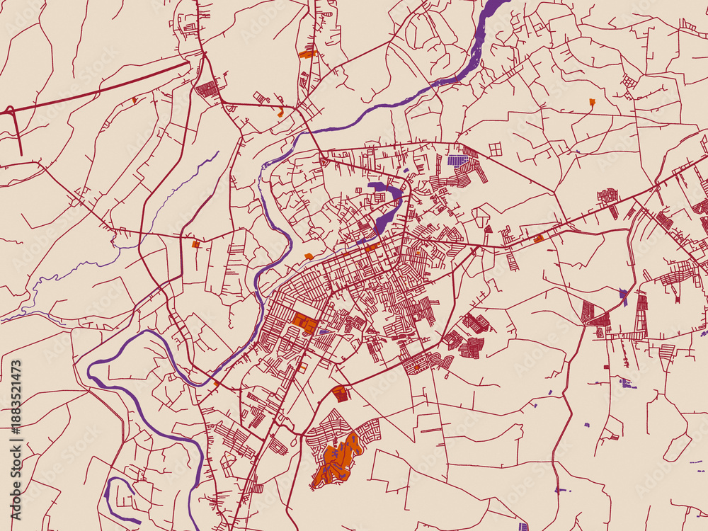 Fototapeta premium City map poster — Cabanatuan City, Philippines