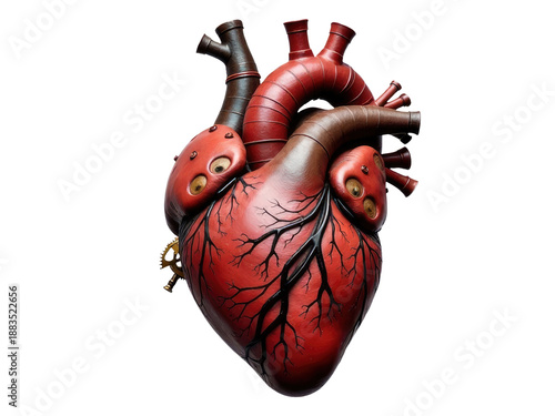 Wallpaper Mural Anatomical model of a human heart on a white background, useful for education and medical purposes. transparent background Torontodigital.ca