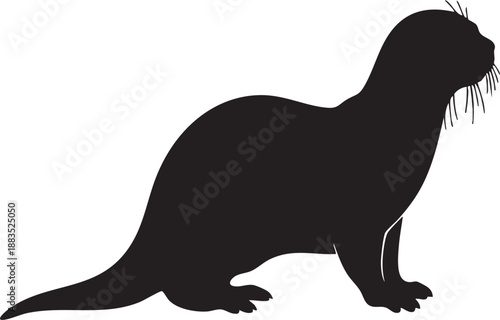 silhouette of a sea vector illustration on white background 