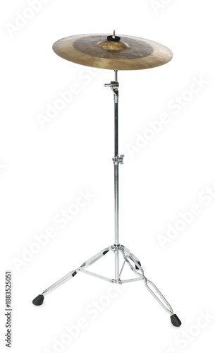 Εκτύπωση καμβά Drum cymbal isolated on white. Musical instrument