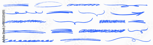 Doodle line in crayon underline and highlight glow, lively scribble twist, smooth highlight beam, thick crayon texture and tiny scribble detail.