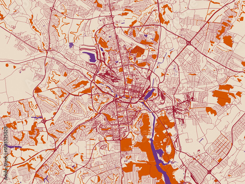 City map background — Belgorod, Russian Federation