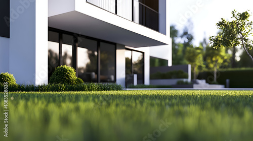 modern house in the morning