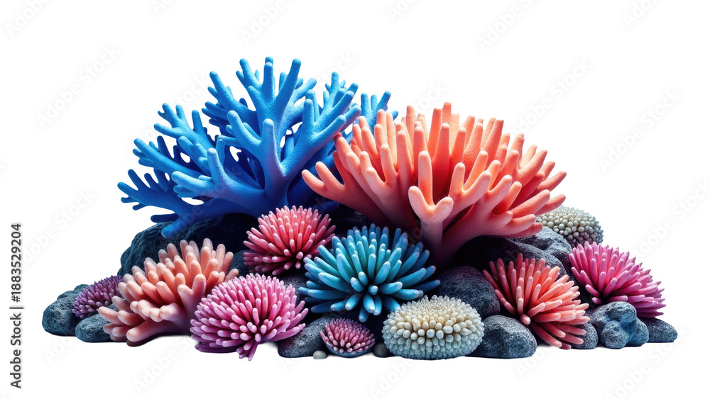 Obraz premium A detailed view of coral, ideal for underwater or ocean-themed designs. transparent background