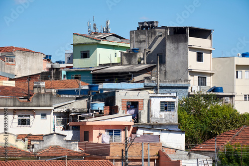 Wallpaper Mural Simple houses in communitie or favela in Brazil. Torontodigital.ca
