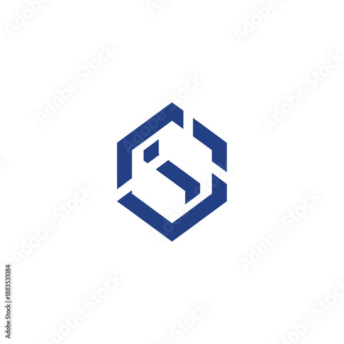 Free Download A blue corporate logo emblem featuring interlocking geometric shapes in a hexagonal formation symbolizing unity and innovation - GFXLoad