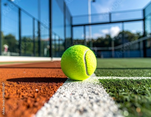 Green Tennis Ball on Tennis Court – Ultra HD Sports Photography