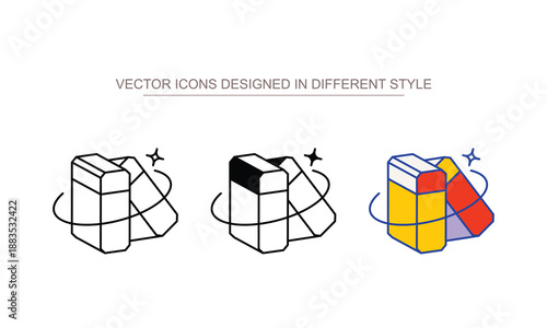 Ink cartridge icon design with white background stock illustration