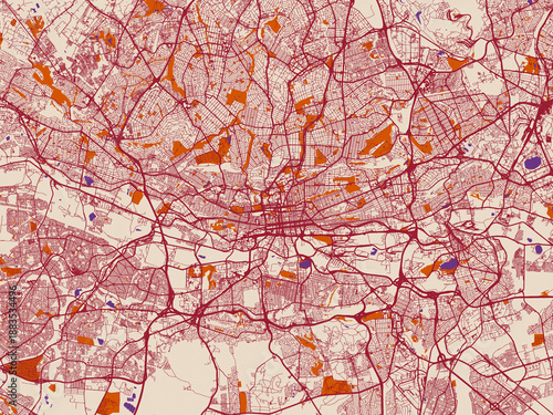 City grid layout map — Johannesburg, South Africa