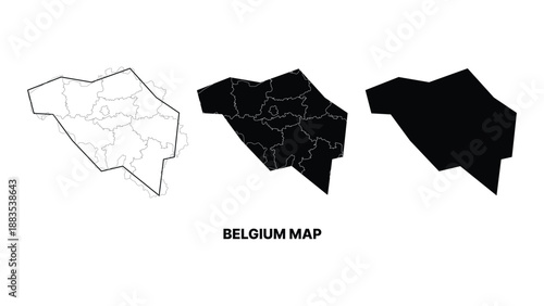 Minimalist belgium map vector illustration