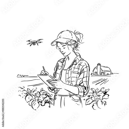 Woman Innovating Agriculture with Smart Farming Technology