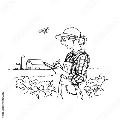 Woman Innovating Agriculture with Smart Farming Technology