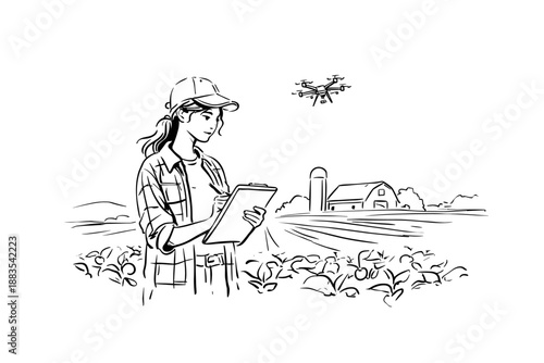 Woman Innovating Agriculture with Smart Farming Technology