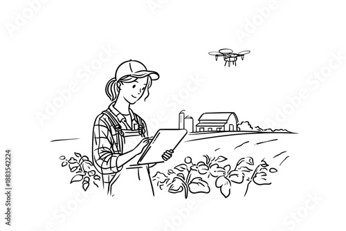 Woman Innovating Agriculture with Smart Farming Technology