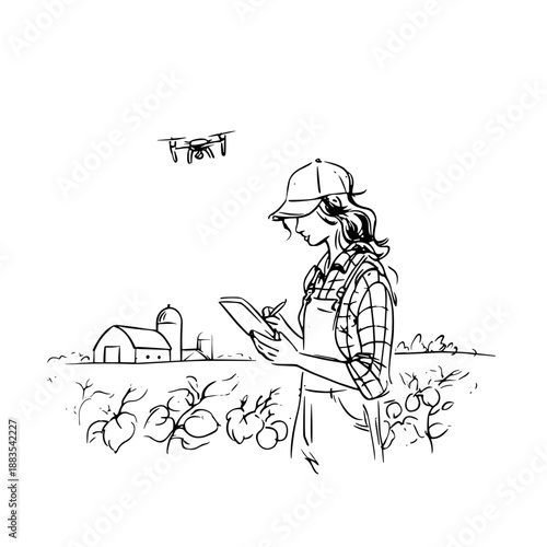 Woman Innovating Agriculture with Smart Farming Technology