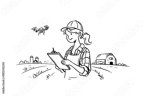 Woman Innovating Agriculture with Smart Farming Technology