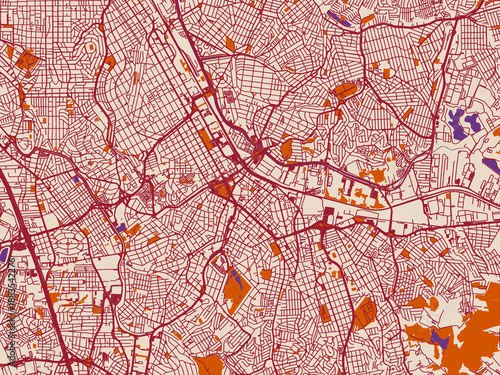 Konstfotografi City map poster of Santo Andre, Brazil