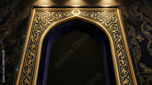 Traditional Islamic Mihrab Frame with Modern Luxury Style