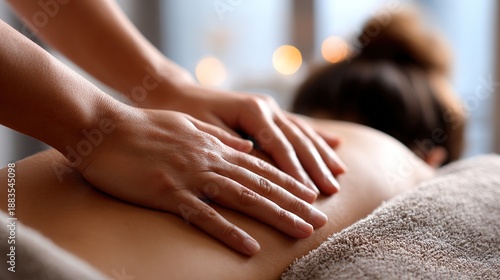Wallpaper Mural Close-up of hands massaging a woman's back in a spa salon, a massage and wellness concept. Beauty massage salon skin care. Torontodigital.ca