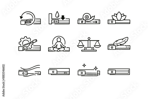 Icon motion calm damping close balanced slower vector correction icons minimalist drawer