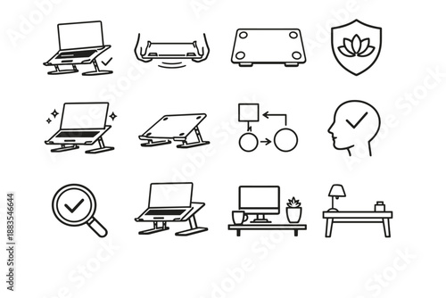 Security laptop vector focus logic stand icon icons pads clean grip stable