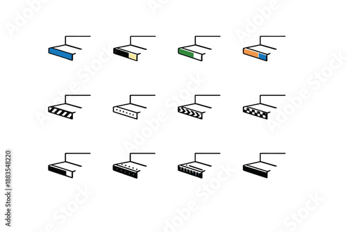 Calm stair accessibility universal cue icon inclusive contrast friendly vector focus safety