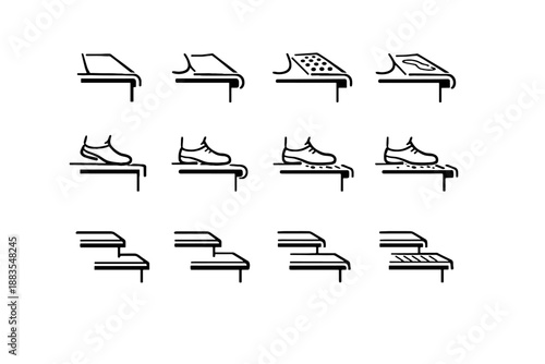 Definition stair cue step icon icons tread vector profile clarity emphasis footing