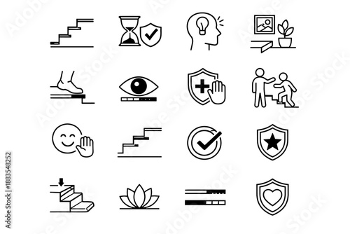 Stair intentional icon reduced culture everyday vector environment functional safety falls