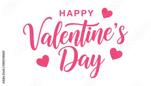 Valentine's day greeting with hearts