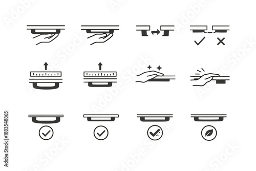 Difference vs calm comparison vector icon icons drawer thick silhouettes handle clearance