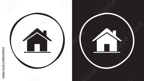 Simple house icon isolated on transparent background for design use