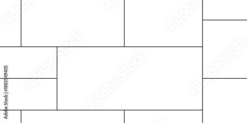 Vector empty photo frame. Collage template for 11 pictures. Frames for memory.eps10