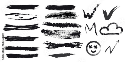 A collection of communication and technology related icons and symbols