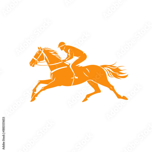 Dynamic Racehorse in Motion Artwork