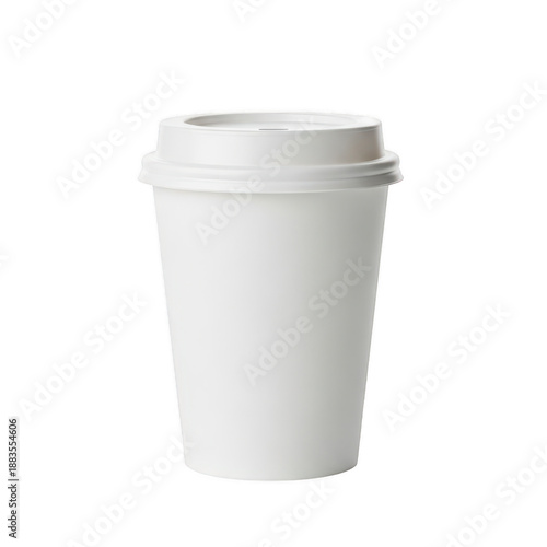 Wallpaper Mural Single white disposable coffee cup isolated on transparent background Torontodigital.ca
