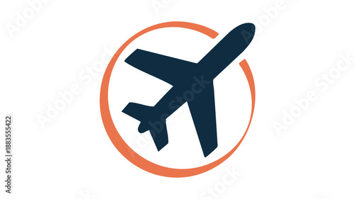 Airplane within a circle